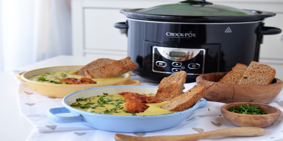 Reteta supa crema de conopida la Slow Cooker Crock Pot 4.7L Digital by Teos Kitchen
