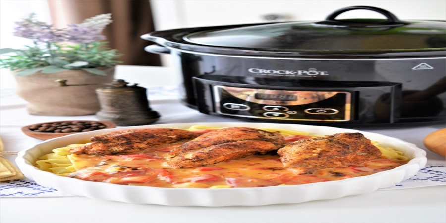 Rețetă piept de pui cremos la Slow Cooker Crock-pot 4.7L Digital by Teos Kitchen