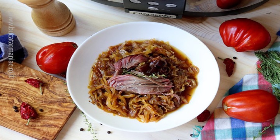 Rețetă Ciolan pe varză la Slow Cooker Crock-Pot 5.7L Digital by Bucătar Maniac