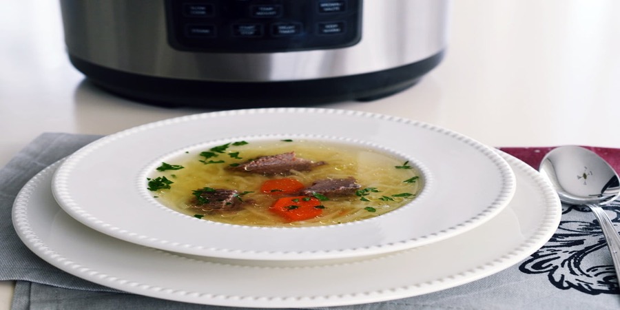 Reteta Supa de vita cu taitei la Multicooker Crock-Pot Express cu gatire sub ...