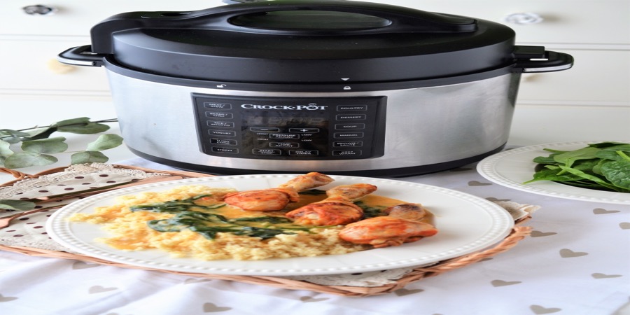Rețetă pulpe de pui cu spanac la Multicooker Crock-pot Express cu gătire sub presiune by Teos Kitchen