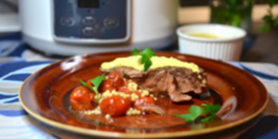 Vita cu rosiute si cous cous la Slow Cooker 5.0L DuraCeramic by Florina Badea