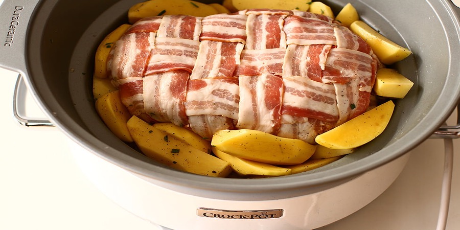 Rețetă ruladă de carne tocată în bacon la Slow Cooker 6.0L DuraCeramic Saute by Laura Laurențiu
