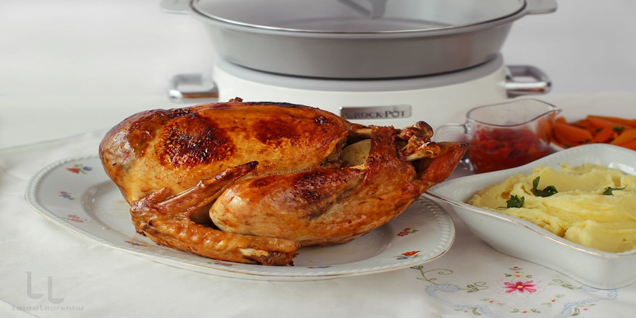 Curcan umplut gatit la Slow Cooker Crock-Pot 6.0L DuraCeramic by Laura Laurentiu