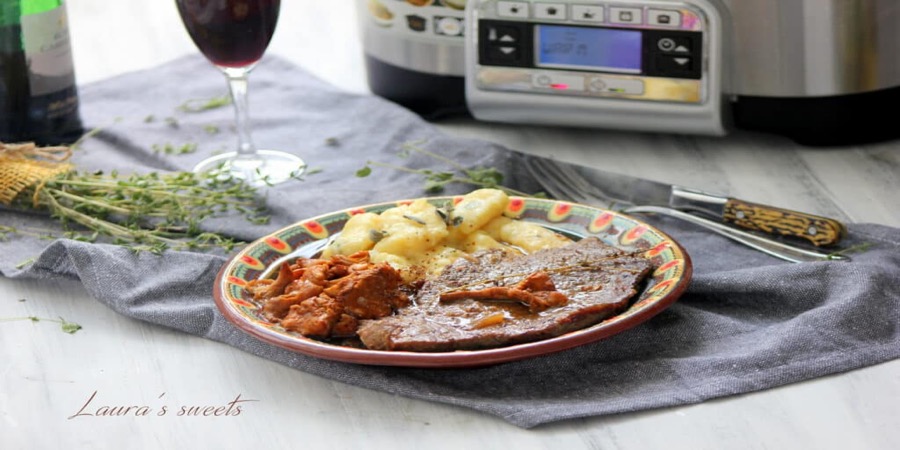 Rețetă friptură de vită cu gălbiori și gnocchi de casă la Multicooker 5in1 Digital 5.6L Crock-Pot by Lauras Sweets