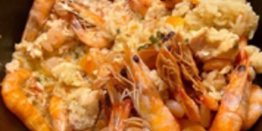 Rețetă paella cu creveți la Express Multicooker cu gătire sub presiune Crock-...