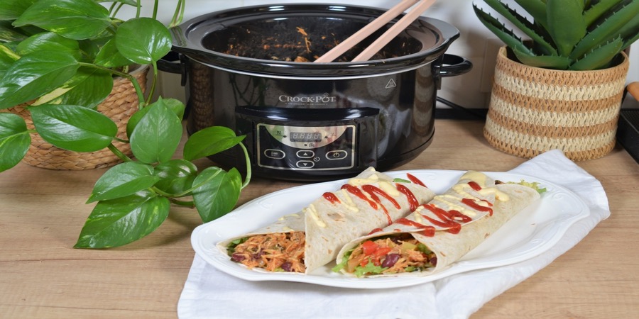 Rețetă tortilla wrap cu pui gătit lent la Slow cooker Crockpot by Teos Kitchen