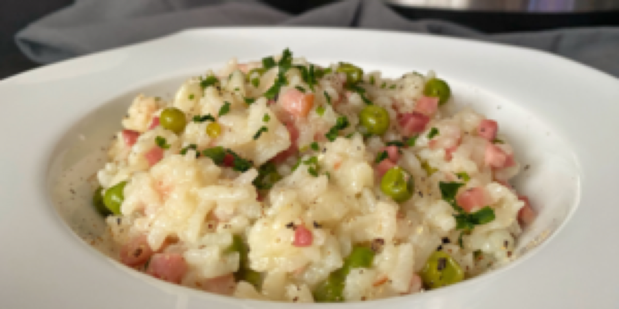 Risotto cu bacon și mazăre by Flavia Hirișcău
